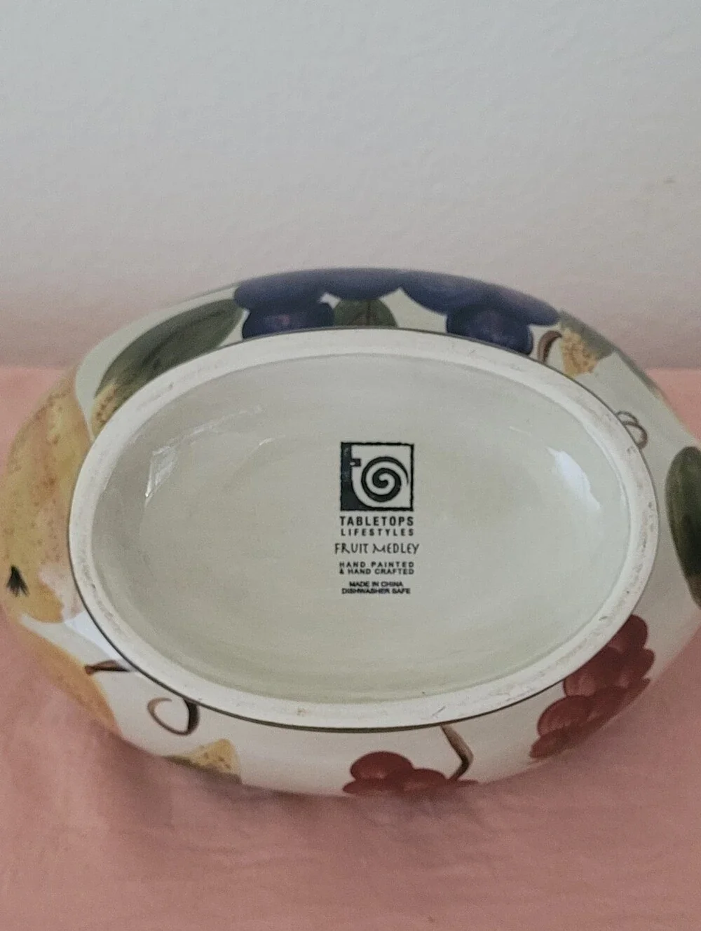 Tabletops Lifestyles Fruit Medley Handpainted Gravy Boat Vintage